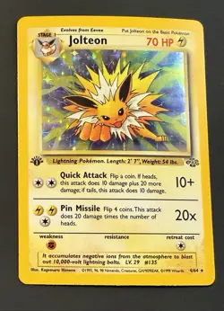 Pokemon TCG Jungle 1st Edition - Jolteon #4 Holo Rare M/NM - Image 1