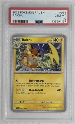 2023 Pokemon PAL EN Raichu #64 PSA 10 Gem Mint 🌶🥵 - Image 1