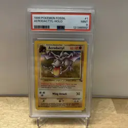 Pokemon Aerodactyl Holo 1/62 | Fossil | PSA 9 English - Image 1