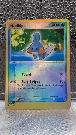 Pokemon Mudkip 60/109 EX Ruby & Sapphire Reverse Holo Common MP READ - Image 1
