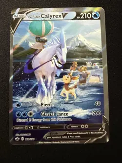 Ice Rider Calyrex V 🔥 Alt Art 🔥 Chilling Reign 164/198 Pokemon - Image 1