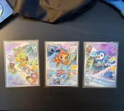 Pokemon 2026 First Partners Illustration Collection Promo Set - Sinnoh Starters - Image 1