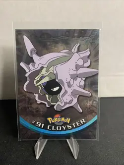 Topps Pokemon Cloyster #91 2000 TV Animation Edition Holo Foil Blue Logo - Image 1