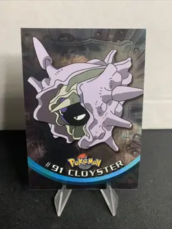 Topps Pokemon Cloyster #91 2000 TV Animation Edition Holo Foil Blue Logo - Image 2