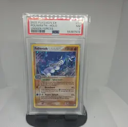 Poliwrath 11/115 Reverse Holo EX Unseen Forces Pokemon PSA 7 Near Mint - Image 1