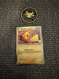 Pikachu Pokemon Day (Cosmo Holo) 051/162 w/ Coin - NM - Image 1