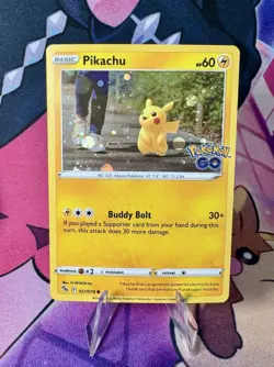 Pokemon TCG Pikachu (Cosmos Holo) Promo 027/078 Pokemon Go - Image 1