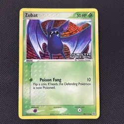 Zubat 88/113 EX Delta Species Reverse Holo Stamped Pokemon TCG MP - Image 1