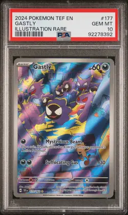 GASTLY 177/162 ILLUSTRATION RARE TEF EN-TEMPORAL FORCES POKEMON PSA 10 - Image 1