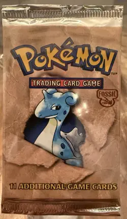 1999 Pokemon WOTC Unlimited Fossil Booster Pack Factory sealed LAPRAS - Image 1