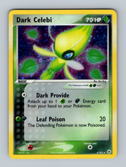 Dark Celebi 4/101 Near Mint Hidden Legends Holo Pokemon 2004 - Image 1