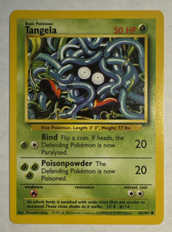 Lot of 3 Pokemon Base Vintage Koffing 51/102, Tangela 66/102 & Nidoran 55/102 - Image 4