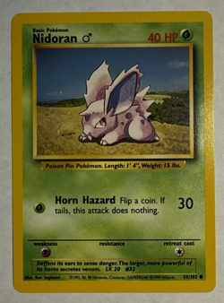 Lot of 3 Pokemon Base Vintage Koffing 51/102, Tangela 66/102 & Nidoran 55/102 - Image 5