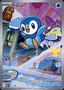 Piplup 042 First Partner Illustration Rare Pokemon Mega Evolution Promo NM - Image 1