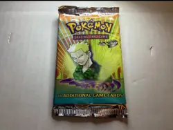Pokemon Gym Heroes, Surge Art, Factory Sealed Booster Pack 742818062121 - Image 1