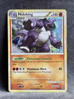 Nidoking 6/102 Triumphant Holo Pokemon TCG Moderately Played - Image 1