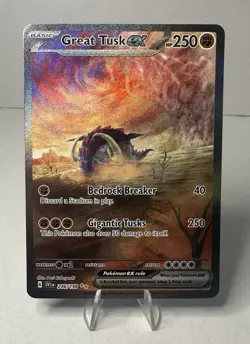 POKEMON SCARLET & VIOLET GREAT TUSK EX SPECIAL ILLUSTRATION 246/198 TCG HOLO - Image 1