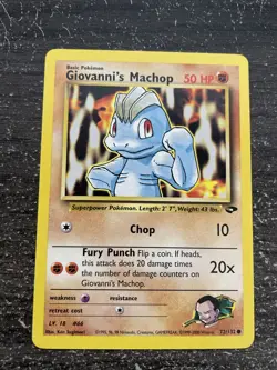 GIOVANNI’S MACHOP COMMON - POKEMON 72/132 GYM CHALLENGE PROCHE NEUF/NM ENGLISH - Image 1