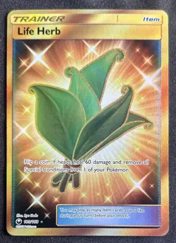 Pokemon TCG Life Herb 180/168 Secret Rare NM - Image 1