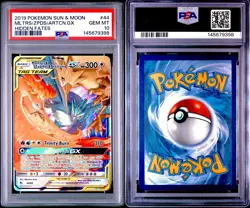 2019 POKEMON SUN & MOON HIDDEN FATES #44 MOLTRES & ZAPDOS & ARTICUNO GX PSA 10 - Image 3