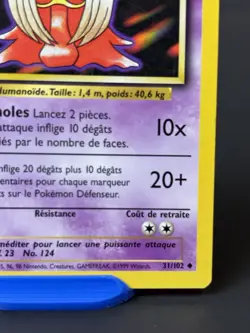 Pokemon 1st Edition Base French Lippoutou (Jynx) French 31/102 Wizards Played MP - Image 4