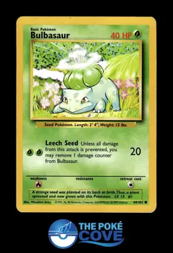 Bulbasaur 44/102 | Base Set Unlimited | Pokemon Common | HP - Image 1