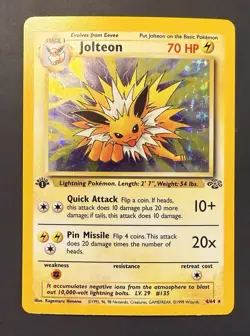 Pokemon TCG Jungle 1st Edition - Jolteon #4 Holo Rare M/NM - Image 1