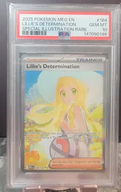 2025 Pokemon TCG Mega Evolution Lillie's Determination 184/132 PSA Gem Mint 10 - Image 1