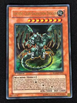Yugioh Ancient Gear Gadjiltron Dragon SD10-EN001 1st Ultra (NM) - Image 1