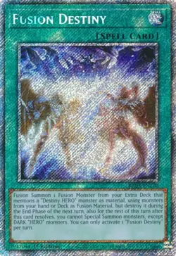 Yugioh! Fusion Destiny - RA03-EN270 - Platinum Secret Rare - 1st Edition Near Mi - Image 1