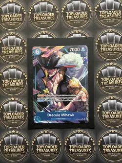 One Piece Dracule Mihawk Super Rare Foil Emperors OP09-048 English 7000 Blocker - Image 1