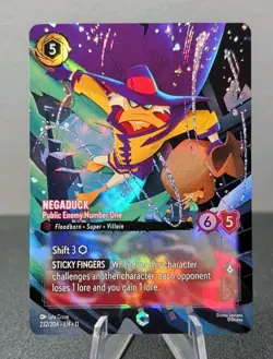 232/204 Negaduck Public Enemy Number One Enchanted Disney Lorcana Small Ding - Image 1