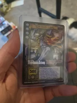 Bandai One Piece CCG Card Saw-Tooth Arlong Silver Rare Silver Letters Holo 2005 - Image 1