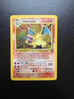 Pokemon Charizard 4/130 Base Set 2 Holo Rare 120 HP Wizards of the Coast Card - Image 1