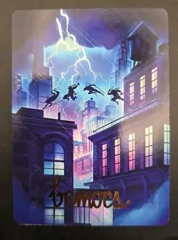 Island Art Card 37/54 Gold Stamp Signature Teenage Mutant Ninja Turtles NM - Image 1