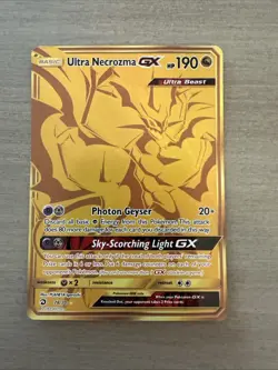 Ultra Necrozma GX (Secret) 78/70 Dragon Majesty LP Pokemon Card TCG - Image 1