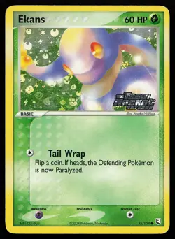 Ekans 55/109 Common Reverse Holo Stamped Team Rocket Returns Pokemon Card - Image 1