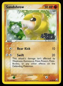 Sandshrew 74/109 Common Reverse Holo Stamped Team Rocket Returns Pokemon Card - Image 1