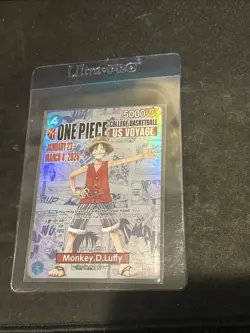 One Piece Monkey D. Luffy US College Basketball Promo Card RUTGERS - Image 1