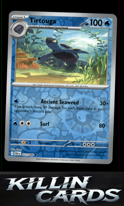 Reverse Holofoil Tirtouga 022/086 Pokemon Uncommon SV: Black Bolt Card NM - Image 1