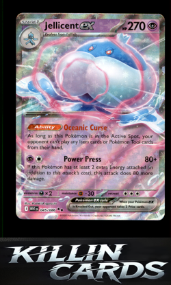 Jellicent ex 045/086 Pokemon Double Rare SV: White Flare Card NM - Image 1