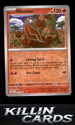 Reverse Holofoil Heatmor 019/086 Pokemon Uncommon SV: White Flare Card NM - Image 1