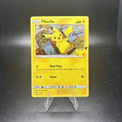 Mcdonalds Pikachu Sparkle Holo 25th Anniversary Card 25/25 NM -c - Image 1