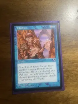 Wizards of the Coast Intuition Tempest Rare Blue Instant April Lee 1997 English - Image 1