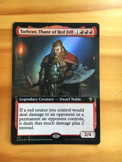 Mtg Throne of Eldraine Torbran, Thane of Red Fell EA Extended Art FOIL NM - Image 1