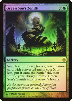Magic MTG Mirrodin Besieged Green Sun's Zenith FOIL LIGHTLY PLAYED LP - Image 1