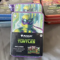 MTG TMNT Donatello Tin 3 Play Boosters Magic Gathering Ninja Turtles Sealed - Image 1