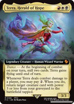 Terra, Herald of Hope (Extended Art) [FIC - 186] - NM [Normal] TCG MTG - Image 1