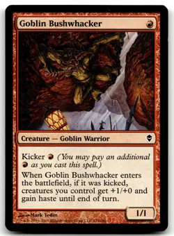 MTG Goblin Bushwhacker C Zendikar 125 MP - Image 1
