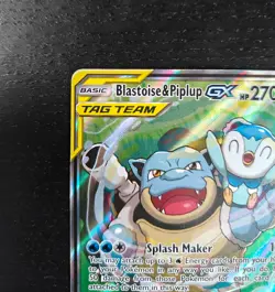 Blastoise & Piplup GX Pokemon 215/236 Alternate Full Art Holo Ultra Rare LP - Image 3